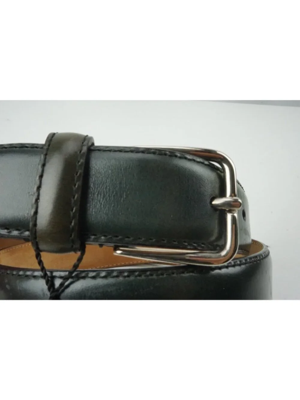 Rubinacci Green Leather Made in Italy Sz 85-100 BRAND NEW